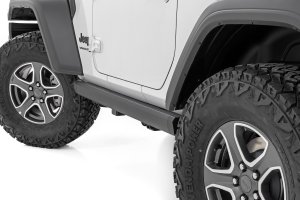 Jeep Wrangler Power Running Boards - Rough Country - Dual Electric Motor - '18-'25